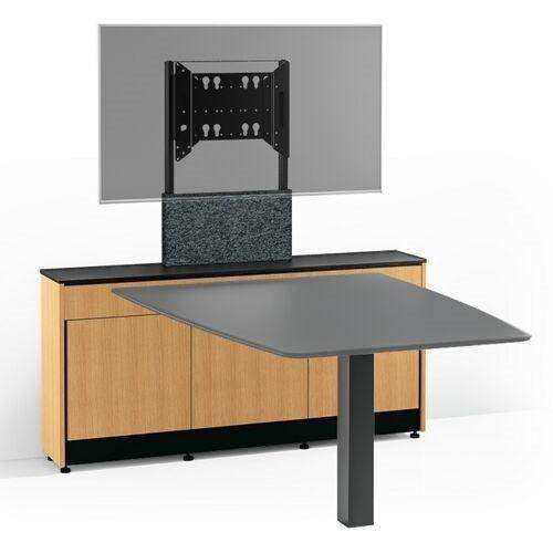 Salamander D1/338AM1/SN/NO/BK Unifi Huddle 3-5 pr cabinet Sienna-Natural Oak Veneer Single Mount Racks Salamander Designs