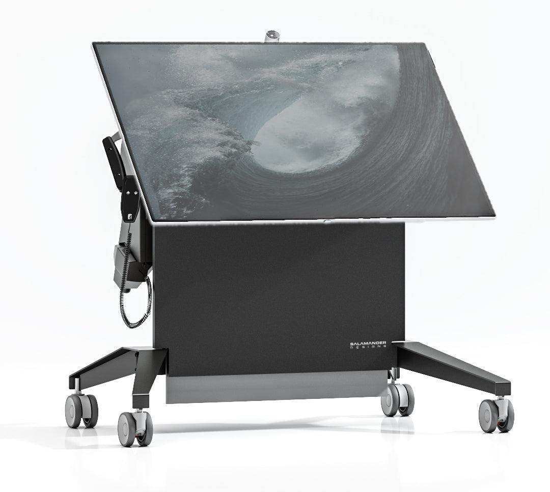 Salamander Electric Lift & Tilt, Mobile Stand for Surface Hub 2S 50″, Gray Collaboration Furniture Salamander Designs