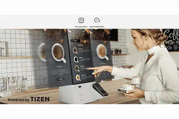 Samsung Tizen Kiosk Touch Screen, Kiosk Connection Box and Stand for 24in Kiosk Bundle Interactive Displays Samsung