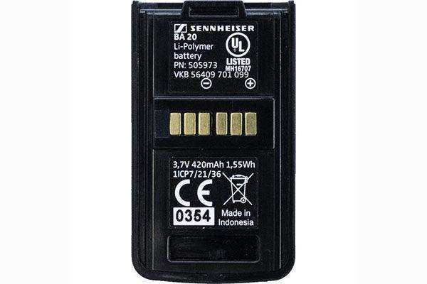 Sennheiser BA 20 Rechargeable battery pack for AVX EKP compact receiver - 505973 Microphones Sennheiser