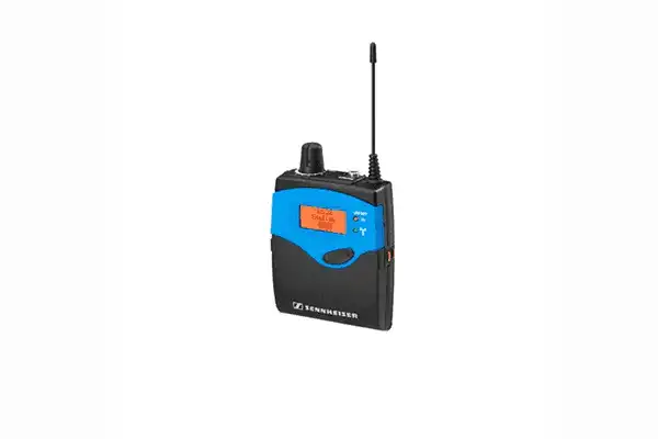 Sennheiser EK 1039-GW TourGuide bodypack receiver, analog, 32-channel, 3.5mm jack, blue faceplate, includes battery BA 2015, frequency range: GW (558 - 626 MHz) - 508638 Assistive Listening Sennheiser