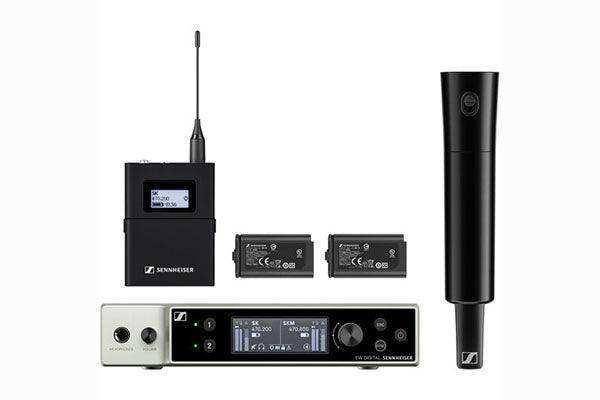Sennheiser EW-DX SK-SKM-S BASE SET Dual-Channel Digital Wireless System with Bodypack & Handheld Transmitters, No Mics Microphones Sennheiser EW-DX MKE 2 SET (Q1-9: 470.2 - 550 MHz)