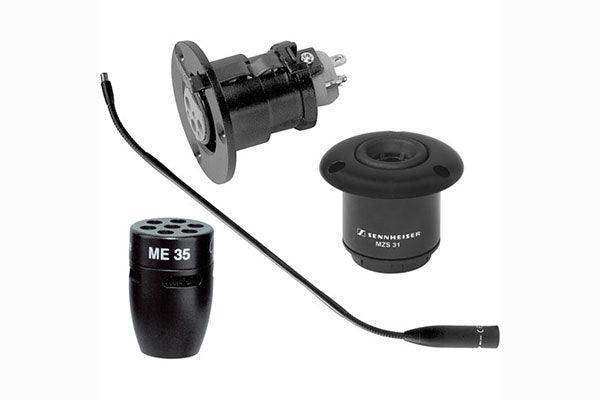 Sennheiser I42-S ME35 supercardioid capsule, MZH3042 gooseneck, MZT30 flange mount and MZS31 shock mount Microphones Sennheiser