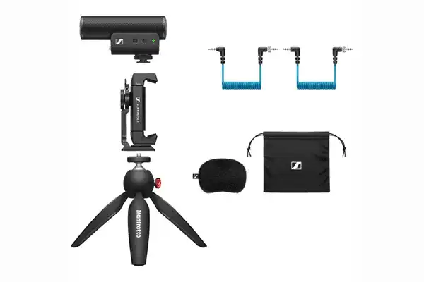 Sennheiser MKE 400 On-camera Shotgun Microphone with Smartphone Clamp and Tripod Stand - 509257 Microphones Sennheiser