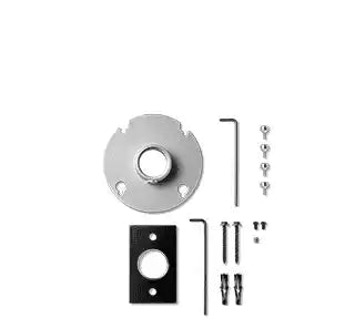 Shure A900-S-PM 1.5" Pole Mount Kit, Square, No Cover (Pole not included) Audio Conferencing Shure