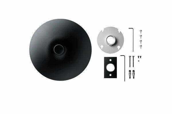 Shure A900B-R-PM 1.5" Pole Mount Kit, Round, Black Cover (Pole not included) Microphnes Shure