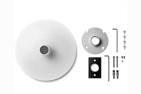 Shure A900W-R-PM 1.5" Pole Mount Kit, Round, White Cover (Pole not included) Microphnes Shure