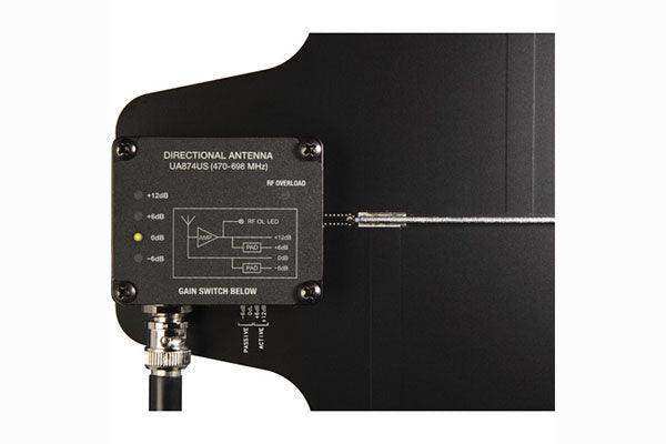 Shure Active Directional Antenna with Gain Switch (902-960 MHz) - UA874XA Microphones Shure