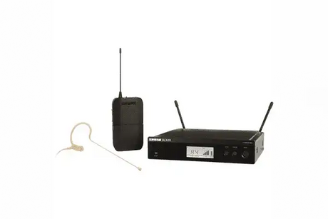 Shure BLX14R/MX53 Headset System with (1) BLX4R Wireless Receiver, (1) BLX1 Bodypack Transmitter, and (1) MX153 Headset Microphone Microphones Shure