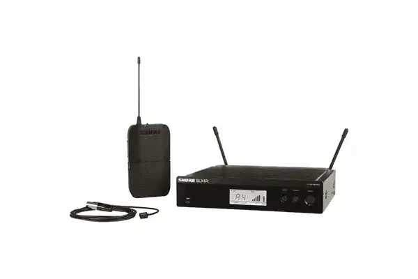 Shure BLX14R/W93 Instrument System with (1) BLX4R Wireless Receiver, (1) BLX1 Bodypack Transmitter, and (1) WL93 Lavalier Microphone Microphones Shure