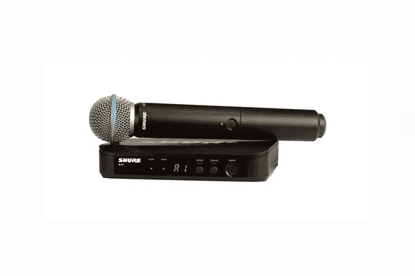 Shure BLX24/B58 Vocal System with (1) BLX4 Wireless Receiver and (1) Handheld Transmitter with BETA 58 Microphone Microphones Shure