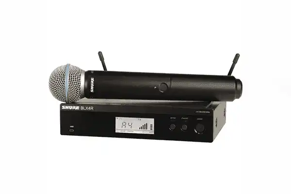 Shure BLX24R/B58 Vocal System with (1) BLX4R Rack Mount Wireless Receiver and (1) BLX2 Handheld Transmitter with BETA 58 Microphone Microphones Shure