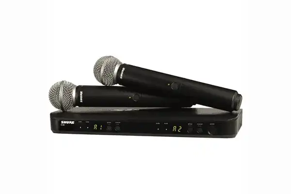 Shure BLX288/SM58 Dual-Channel Wireless Handheld Microphone System with SM58 Capsules Microphones Shure