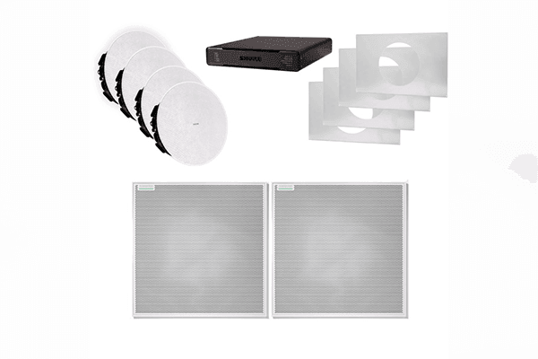 Shure ECOSYSTEM BUNDLE 920X (2) MXA920W-S (1) P300-IMX (4) MXN5W-C + Tile  Bridge - 920X W-V