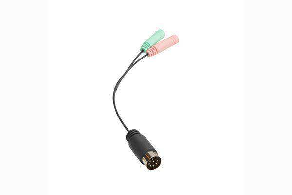 Shure IHAC3.5MM-DIN ADPTR, DUAL 3.5MM FEM TO MALE DIN Microphones Shure
