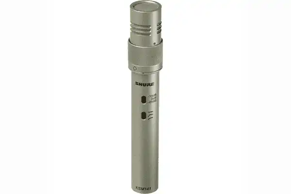 Shure KSM141/SL Dual-Pattern (Cardioid/Omnidirectional) Studio Condenser Microphone (Champagne), Foam Windscreen and Carrying Case Microphnes Shure
