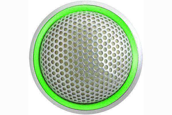 Shure MX395AL/C-LED Microflex Low-Profile Cardioid Boundary Microphone with Logic-Control LED for Installs (Silver) Microphnes Shure