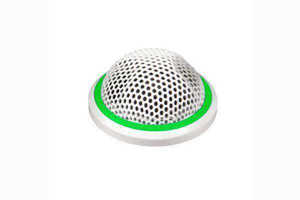 Shure MX395W/BI-LED Microflex Low-Profile Figure-8 Boundary Microphone with Logic-Control LED for Installs (White) - Creation Networks