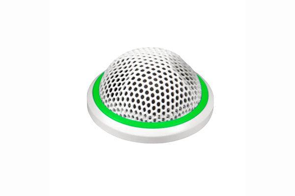 Shure MX395W/BI-LED Microflex Low-Profile Figure-8 Boundary Microphone with  Logic-Control LED for Installs (White)