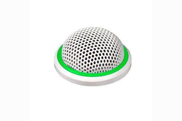 Shure MX395W/C-LED Microflex Low-Profile Cardioid Boundary Microphone with Logic-Control LED for Installs (White) Microphnes Shure