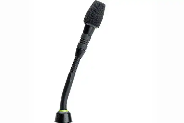 Shure MX405RLP/C 5" Shock-Mounted Gooseneck Mic with Cardioid Capsule, No Preamp, and Red LED Ring on Top (Black) Microphnes Shure