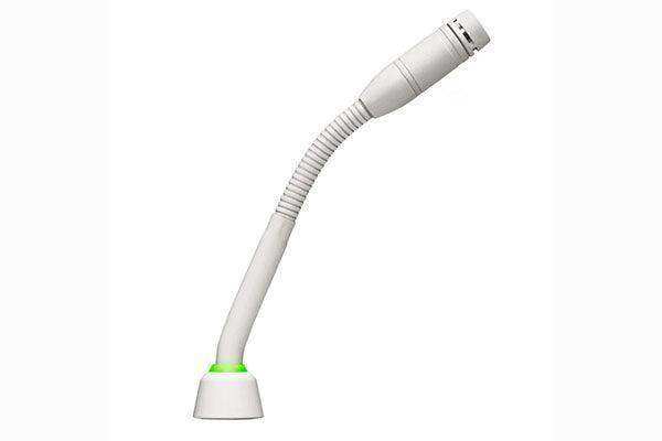 Shure MX405WLP/C-VBDL 5" Shock-Mounted Gooseneck Mic with Cardioid Capsule, No Preamp, and 2-Color LED Ring on Bottom (White) - Creation Networks