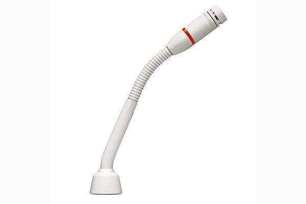 Shure MX405WRLP/C-VBDL 5" Shock-Mounted Gooseneck Mic with Cardioid Capsule, No Preamp, and Red LED Ring on Top (White) Audio Conferencing Shure