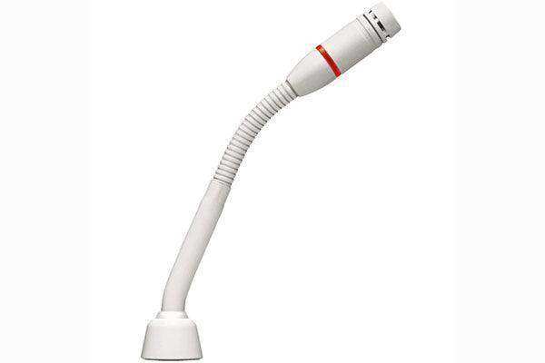Shure MX405WRLP/N 5" Shock-Mounted Gooseneck Mic with No Capsule, No Preamp, and Red LED Ring on Top (White) Microphnes Shure