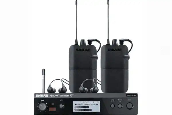 Shure P3TR112TW PSM300 Twin Pack Wireless In-Ear Monitor Kit Microphnes Shure P3TR112TW-J13