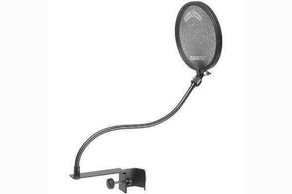 Shure PS-6 PopperStopper™ Pop filter with Metal Gooseneck and Heavy Duty Microphone Stand Clamp Microphones Shure