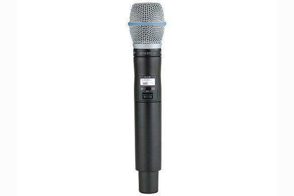 Shure QLXD2/B87A Handheld Transmitter with Beta87A Microphone Microphones Shure
