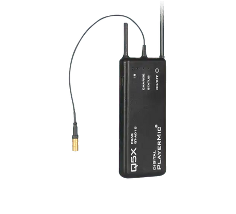 Shure QTAD10P Q5X PlayerMic Waterproof Flexible Bodypack Transmitter Microphones Shure QTAD10P=-G56