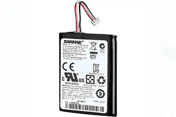 Shure SB901A Replacement Rechargeable Lithium-Ion Battery for Microflex Wireless Microphones Shure