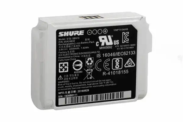 Shure SB910 Battery for ADX1 Transmitter Microphones Shure