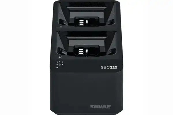 Shure SBC220-US 2 Bay Networked Docking Station Microphnes Shure