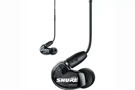Shure SE215 Sound-Isolating In-Ear Stereo Earphones with RMCE-UNI Remote Mic Universal Cable (Black) - SE215DYBK+UNI Headphones Shure
