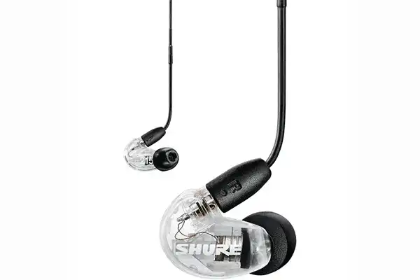 Shure SE215 Sound-Isolating In-Ear Stereo Earphones with RMCE-UNI Remote Mic Universal Cable (Clear) - SE215DYCL+UNI Headphones Shure