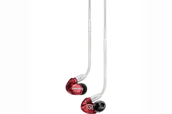 Shure SE535 Sound-Isolating In-Ear Stereo Headphones with 3.5mm Audio Cable (Special-Edition Red) Headphones Shure