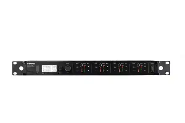 Shure ULXD4Q-GV Quad-Channel Digital Wireless Receiver with Always-On Encryption (H50: 534 to 598 MHz) Microphones Shure