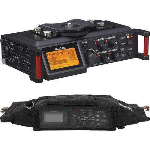 Tascam DR-70D 6-Input / 4-Track Multi-Track Field Recorder with Onboard Omni Microphones Audio Tascam
