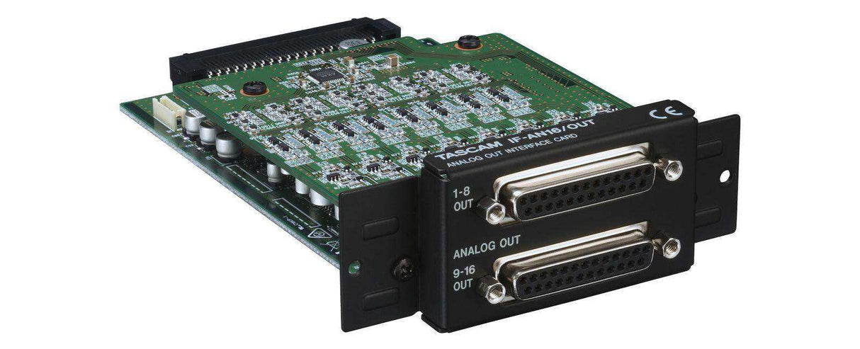 Tascam F-AN16/OUT Option Card for the DA-6400/DA-6400dp. 16-channel analog output interface card Audio Tascam