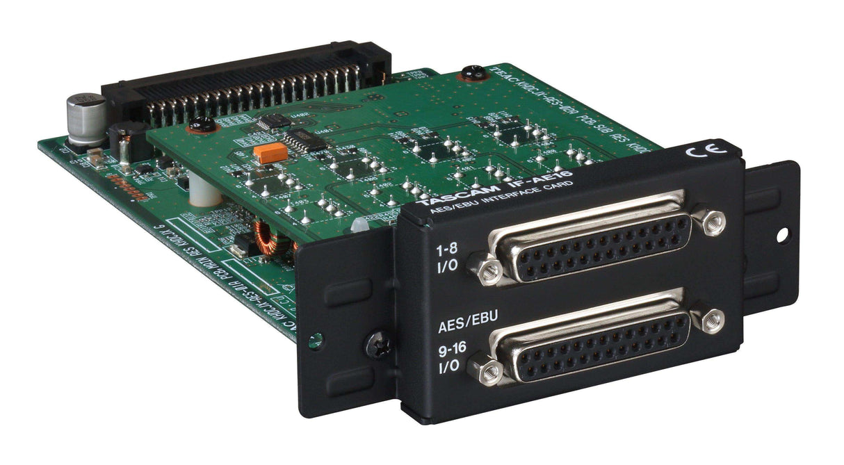 Tascam IF-AE16 Option card for the DA-6400/DA-6400dp. 16-channel AES/EBU input/output interface card Audio Tascam