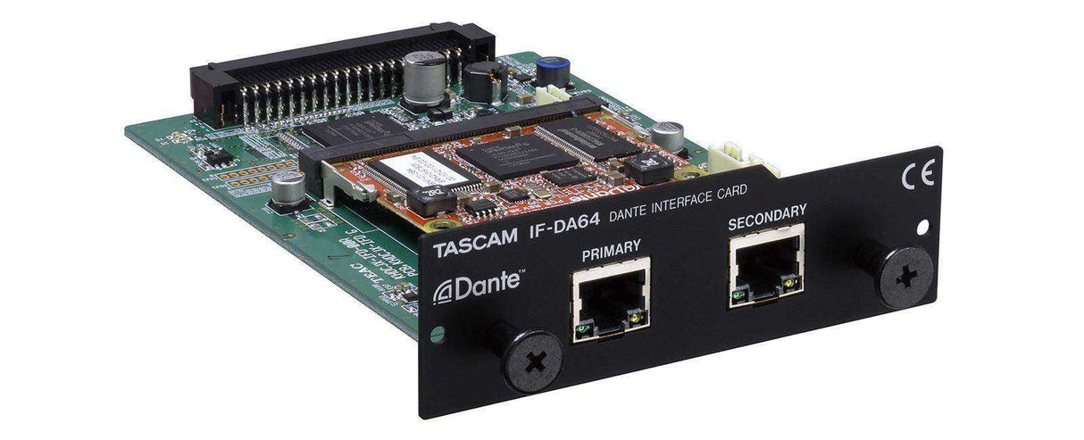 Tascam IF-DA64 Option card for the DA-6400/DA-6400dp. 64-channel Dante input/output interface card Audio Tascam