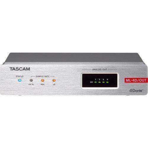 Tascam ML-4D/OUT-E Line Output Dante Converter with Built-In DSP Mixer Audio Players & Recorders Tascam