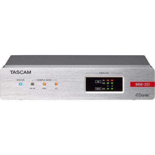 Tascam MM-2D-E 2-Channel Mic/Line Input/Output Dante Converter with Built-In DSP Mixer Audio Tascam