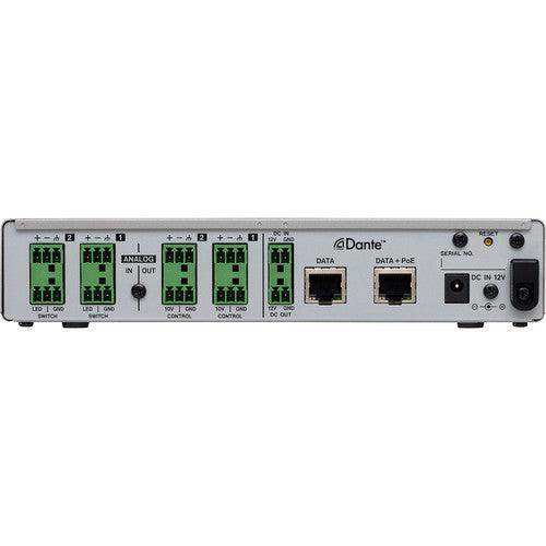 Tascam MM-2D-E 2-Channel Mic/Line Input/Output Dante Converter with Built-In DSP Mixer Audio Tascam