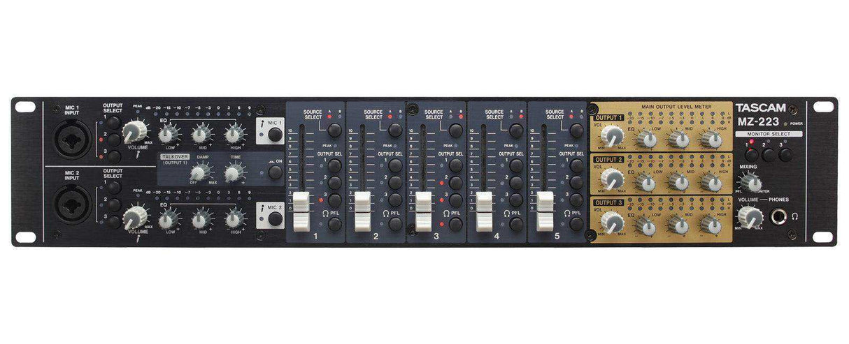 Tascam MZ-223 Industrial-Grade Zone Mixer Audio Mixers Tascam