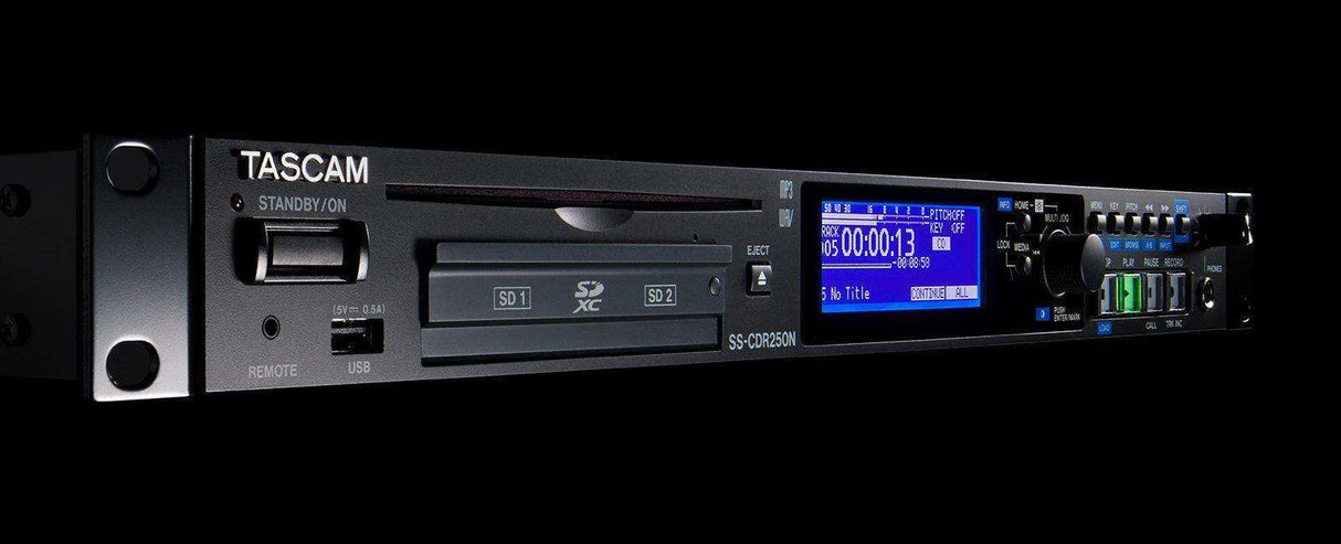 Tascam SS-CDR250N Solid State Recorder with Networking, Dual Sd, CDR Audio Players & Recorders Tascam