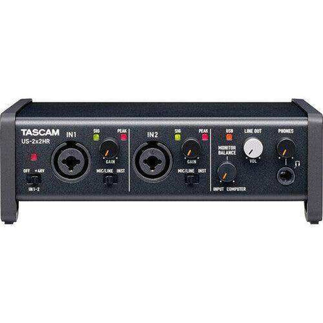 Tascam US-2X2HR Desktop 2x2 USB Type-C Audio/MIDI Interface Audio Tascam