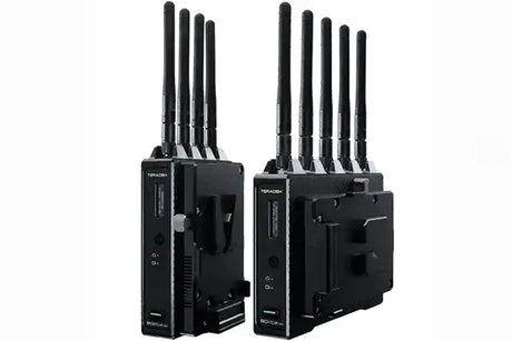 Teradek Bolt 4K 1500 12G-SDI/HDMI Wireless Video Kit with V-Mount Battery Plate (1500' Range) - 10-2110-V Wireless Streaming Teradek